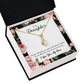 To My Daughter Ruler of My Heart Alluring Ribbon Necklace Message Card-Express Your Love Gifts