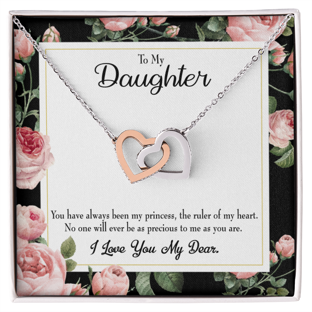 To My Daughter Ruler of my Heart Inseparable Necklace-Express Your Love Gifts