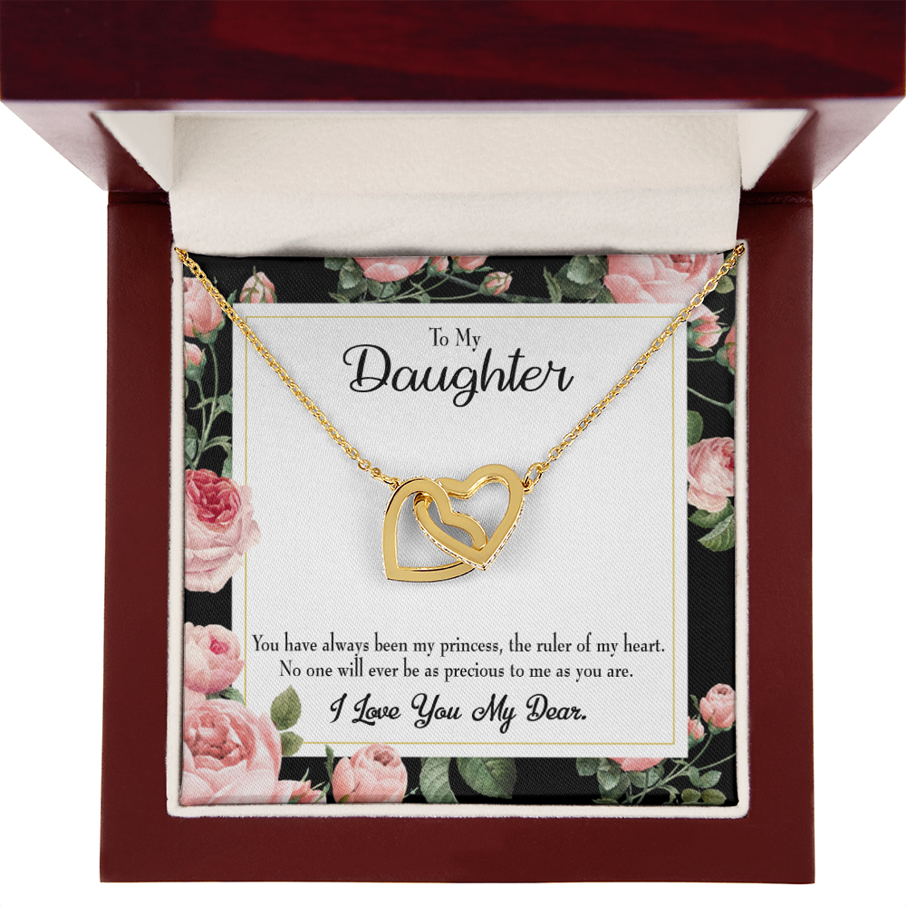 To My Daughter Ruler of my Heart Inseparable Necklace-Express Your Love Gifts