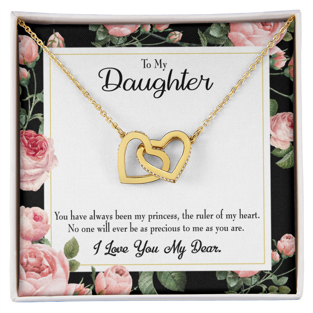 To My Daughter Ruler of my Heart Inseparable Necklace-Express Your Love Gifts