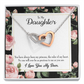 To My Daughter Ruler of my Heart Inseparable Necklace-Express Your Love Gifts