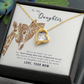 To My Daughter She is My Heart Forever Necklace w Message Card-Express Your Love Gifts