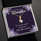 To My Daughter Smartest and Sweetest Daughter Alluring Ribbon Necklace Message Card-Express Your Love Gifts