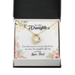 To My Daughter Snuggled Into My Heart From Dad Forever Necklace w Message Card-Express Your Love Gifts