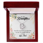 To My Daughter Snuggled to Dad's Heart Forever Necklace w Message Card-Express Your Love Gifts