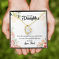 To My Daughter Snuggled to Dad's Heart Forever Necklace w Message Card-Express Your Love Gifts