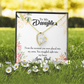 To My Daughter Snuggled to Dad's Heart Forever Necklace w Message Card-Express Your Love Gifts