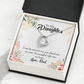 To My Daughter Snuggled to Dad's Heart Forever Necklace w Message Card-Express Your Love Gifts