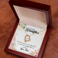 To My Daughter Snuggled to Dad's Heart Forever Necklace w Message Card-Express Your Love Gifts