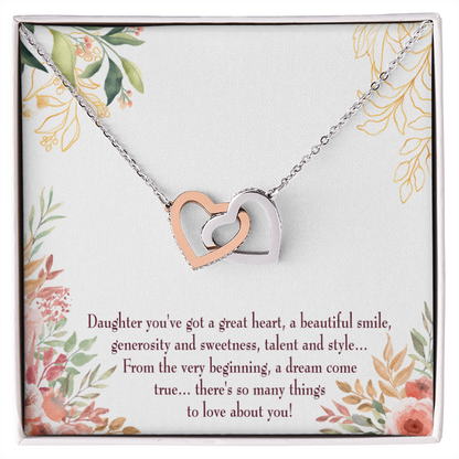 To My Daughter So Many Things to Love About You Inseparable Necklace-Express Your Love Gifts