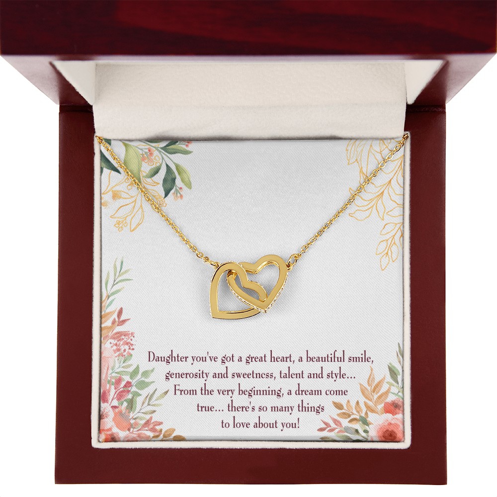 To My Daughter So Many Things to Love About You Inseparable Necklace-Express Your Love Gifts
