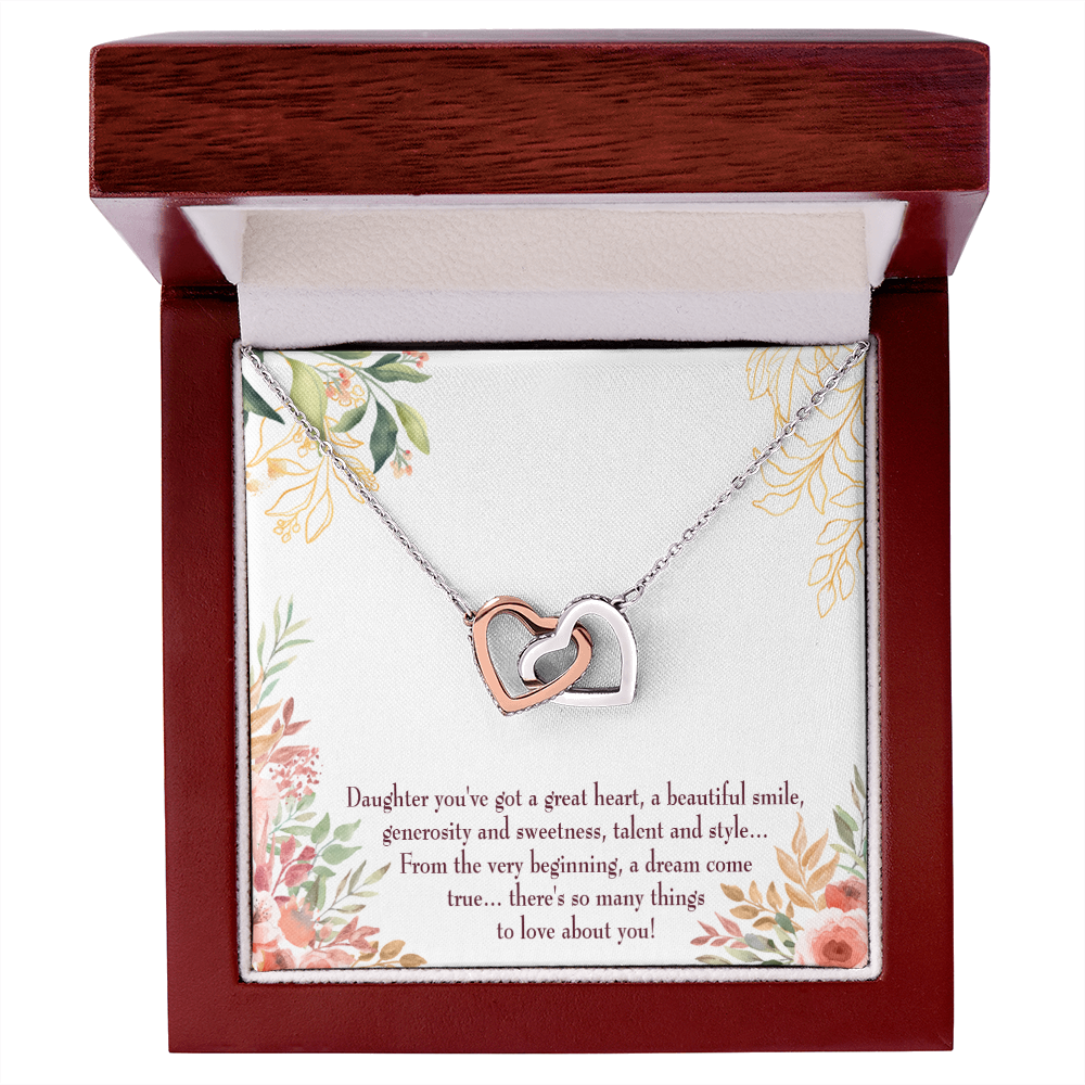 To My Daughter So Many Things to Love About You Inseparable Necklace-Express Your Love Gifts