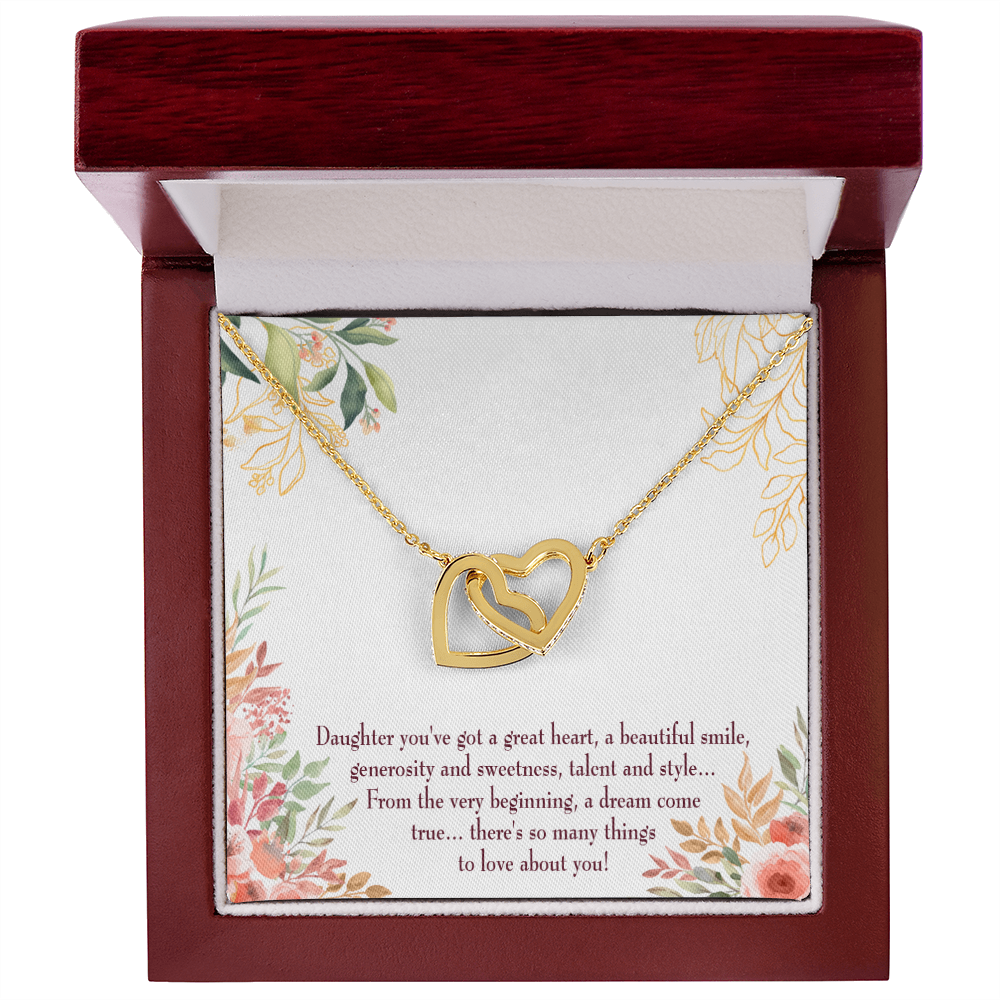 To My Daughter So Many Things to Love About You Inseparable Necklace-Express Your Love Gifts