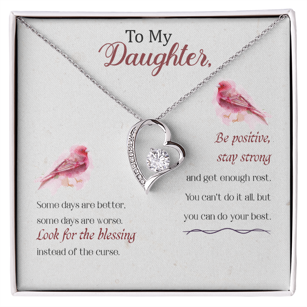 To My Daughter Some Days Are Better Forever Necklace w Message Card-Express Your Love Gifts