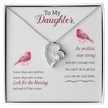 To My Daughter Some Days Are Better Forever Necklace w Message Card-Express Your Love Gifts