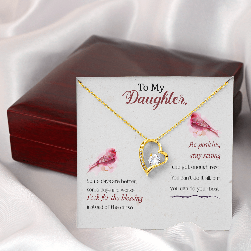 To My Daughter Some Days Are Better Forever Necklace w Message Card-Express Your Love Gifts