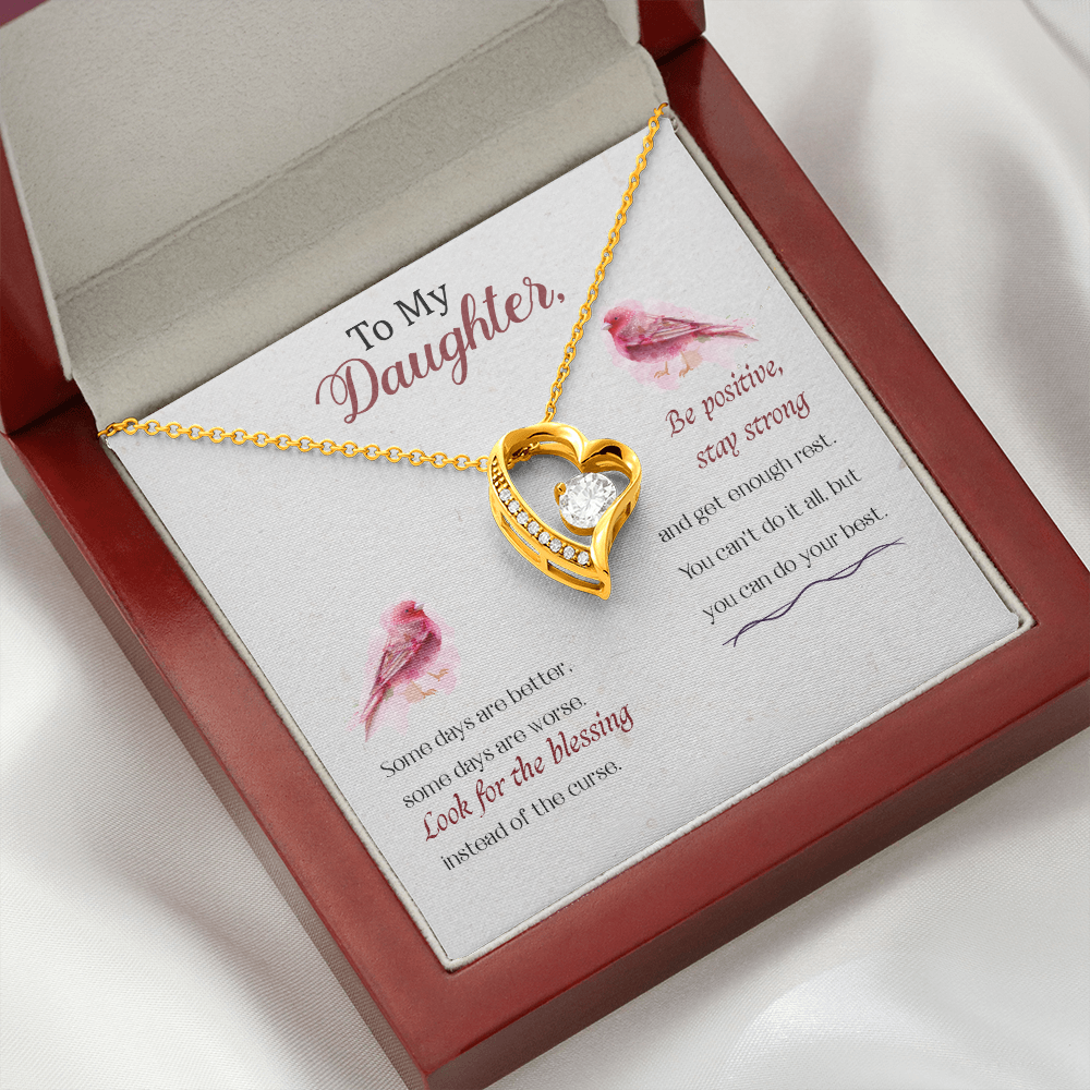 To My Daughter Some Days Are Better Forever Necklace w Message Card-Express Your Love Gifts