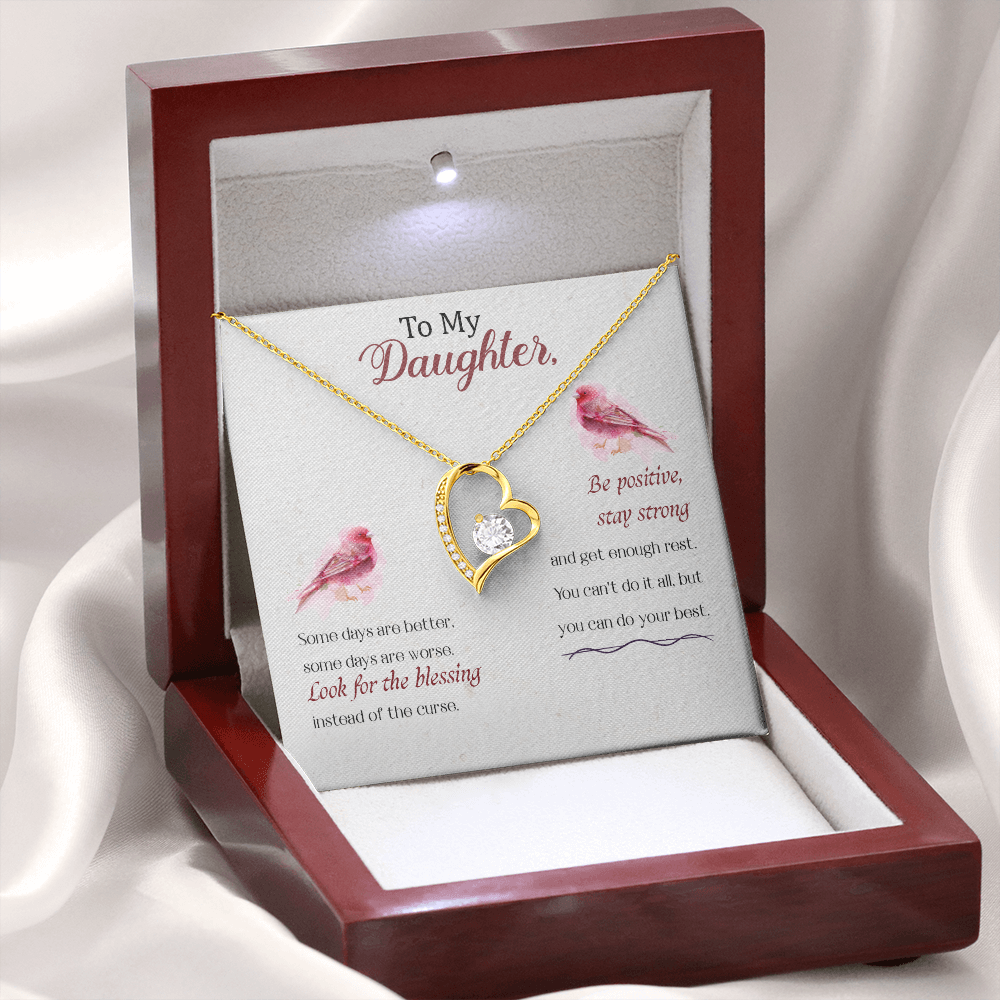 To My Daughter Some Days Are Better Forever Necklace w Message Card-Express Your Love Gifts