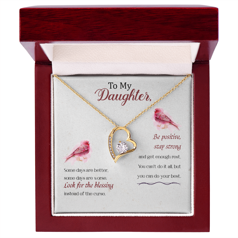 To My Daughter Some Days Are Better Forever Necklace w Message Card-Express Your Love Gifts