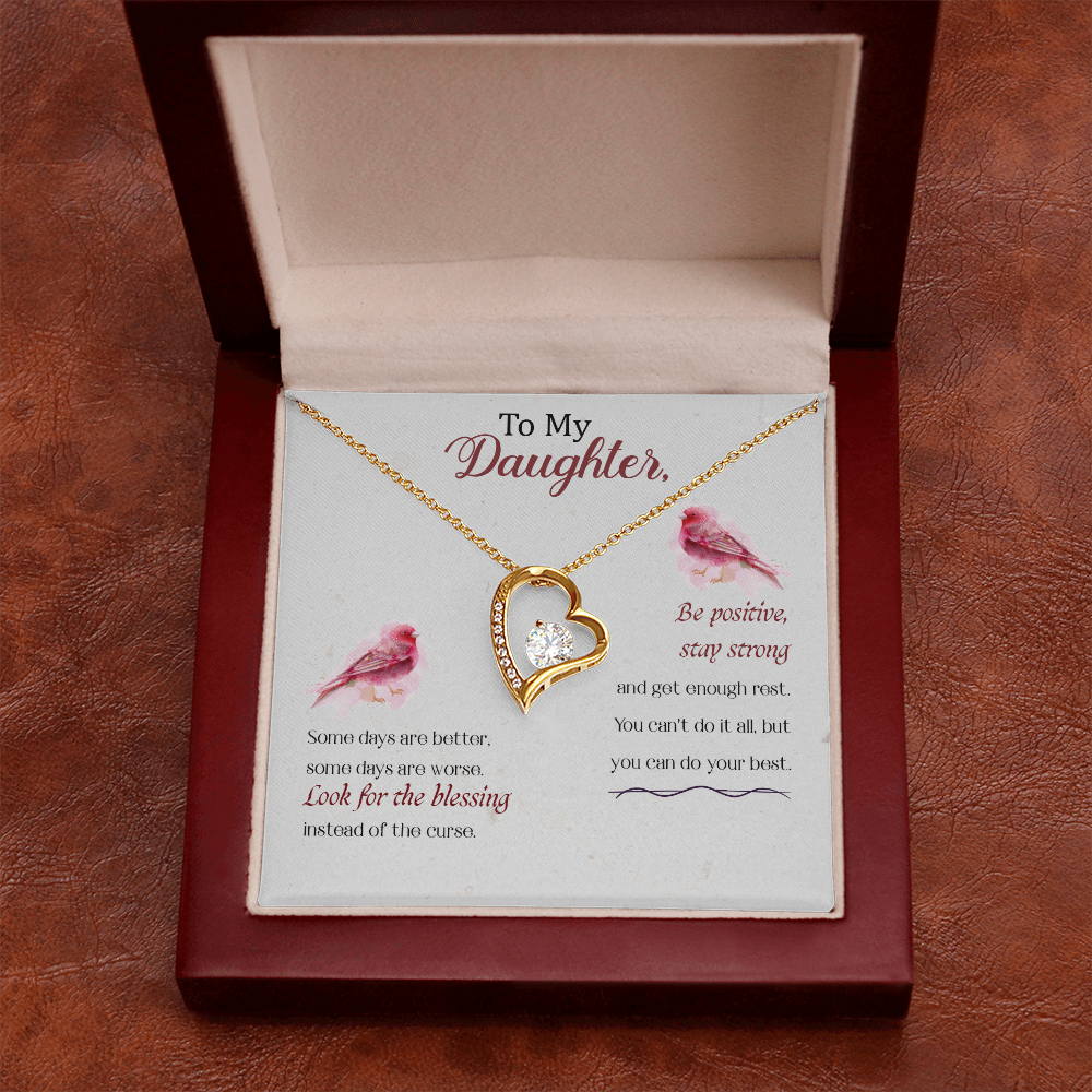To My Daughter Some Days Are Better Forever Necklace w Message Card-Express Your Love Gifts