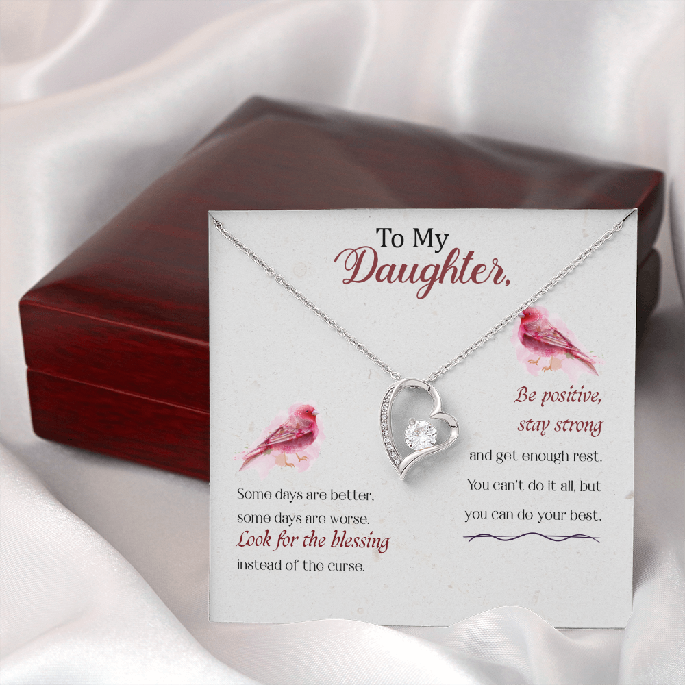 To My Daughter Some Days Are Better Forever Necklace w Message Card-Express Your Love Gifts