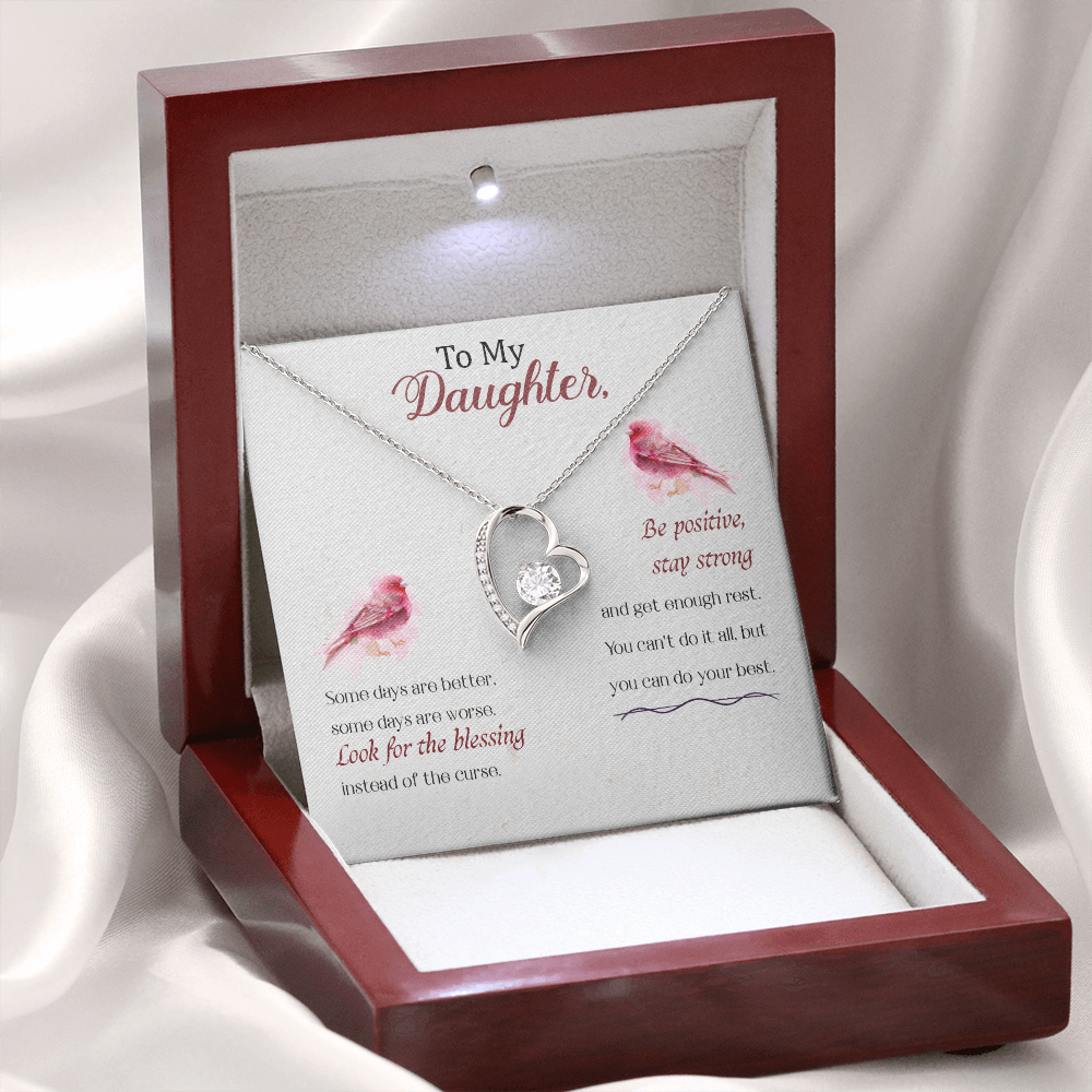 To My Daughter Some Days Are Better Forever Necklace w Message Card-Express Your Love Gifts