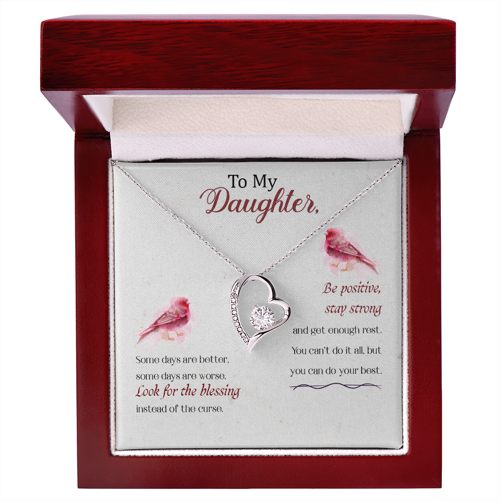 To My Daughter Some Days Are Better Forever Necklace w Message Card-Express Your Love Gifts