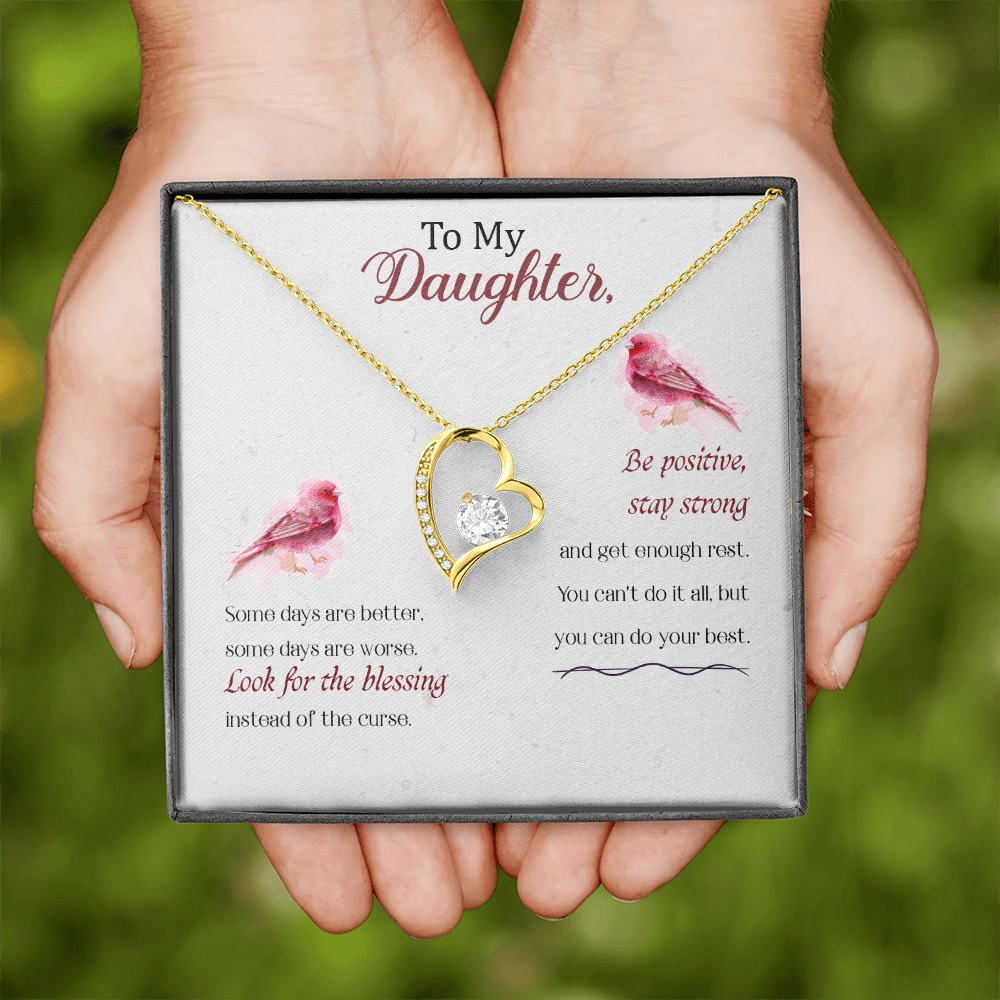 To My Daughter Some Days Are Better Forever Necklace w Message Card-Express Your Love Gifts