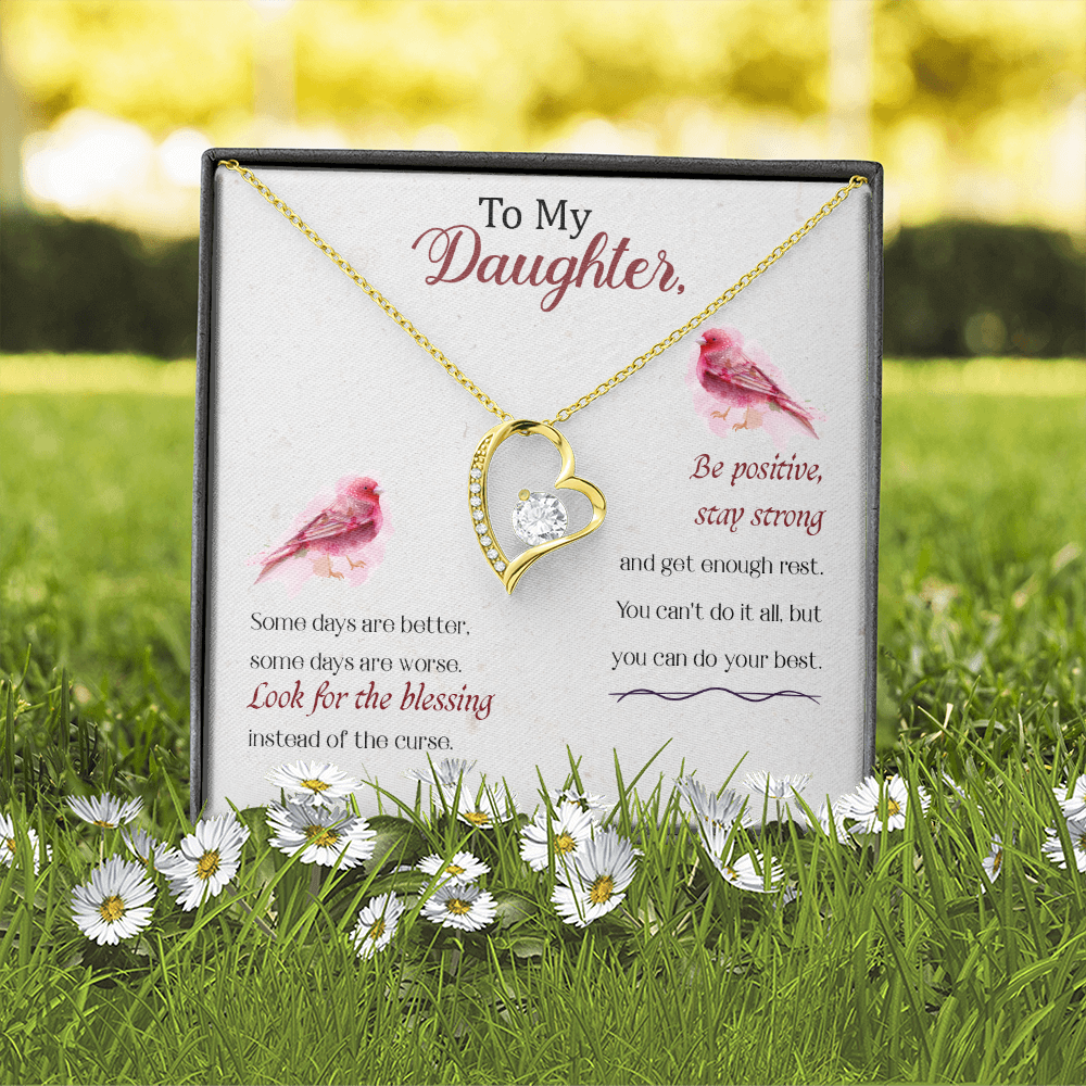 To My Daughter Some Days Are Better Forever Necklace w Message Card-Express Your Love Gifts