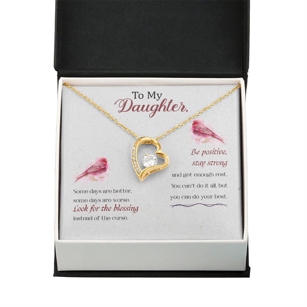 To My Daughter Some Days Are Better Forever Necklace w Message Card-Express Your Love Gifts