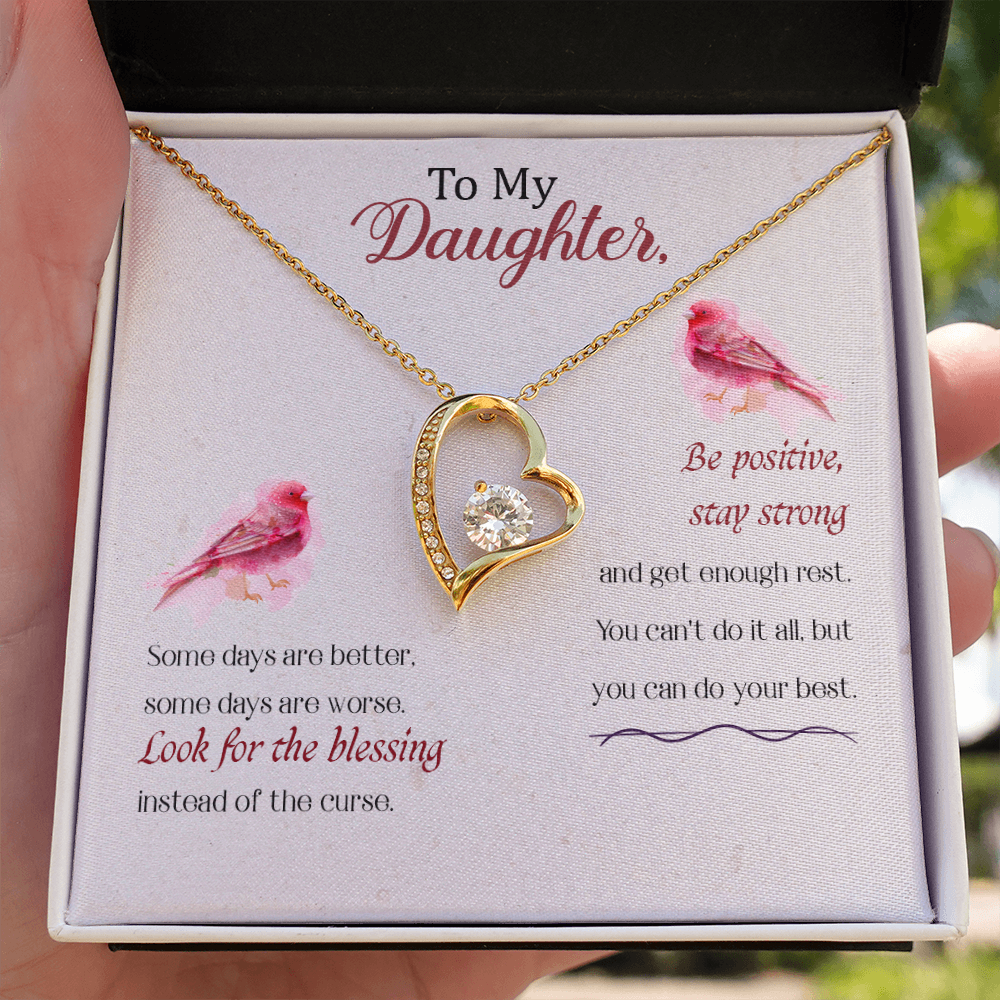 To My Daughter Some Days Are Better Forever Necklace w Message Card-Express Your Love Gifts