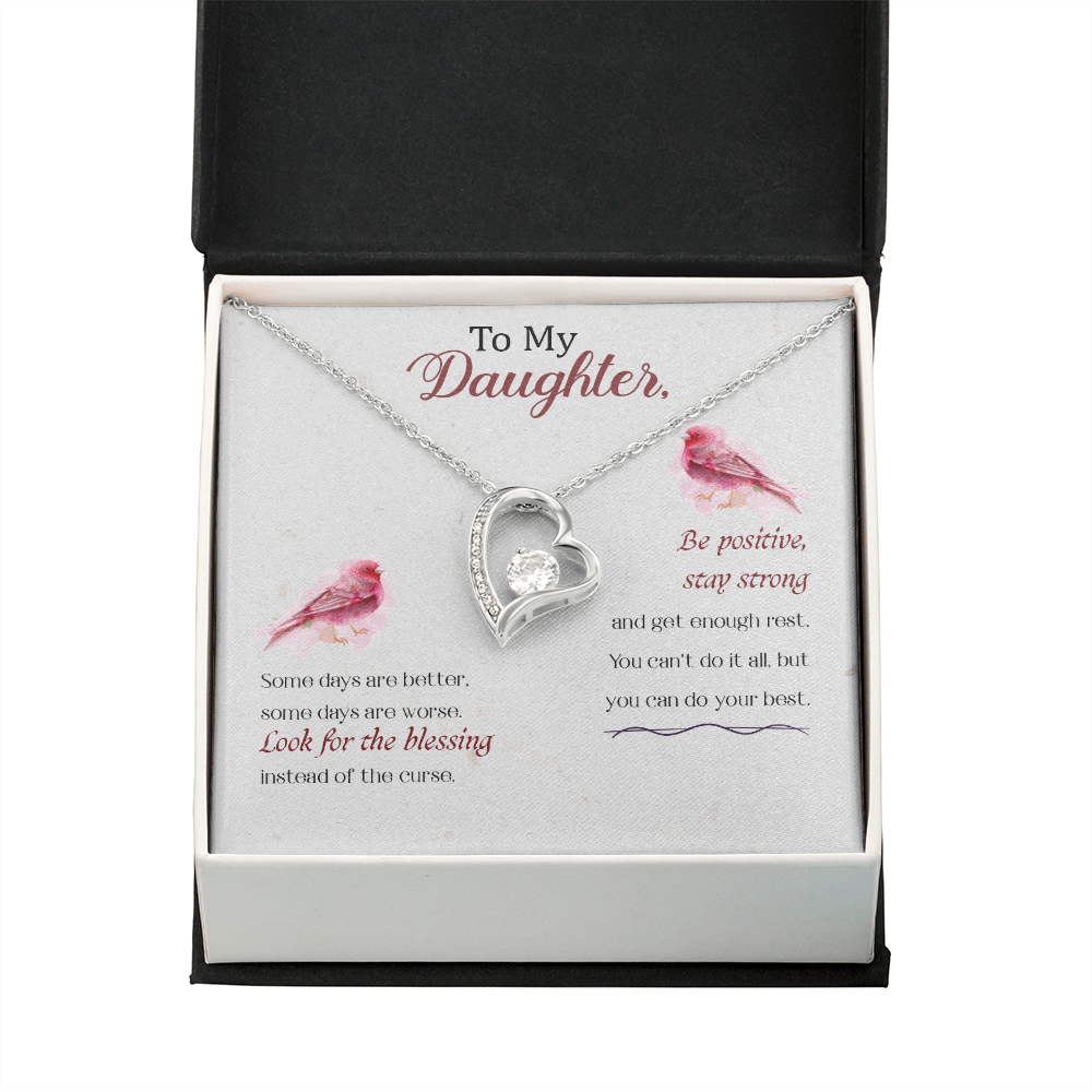 To My Daughter Some Days Are Better Forever Necklace w Message Card-Express Your Love Gifts