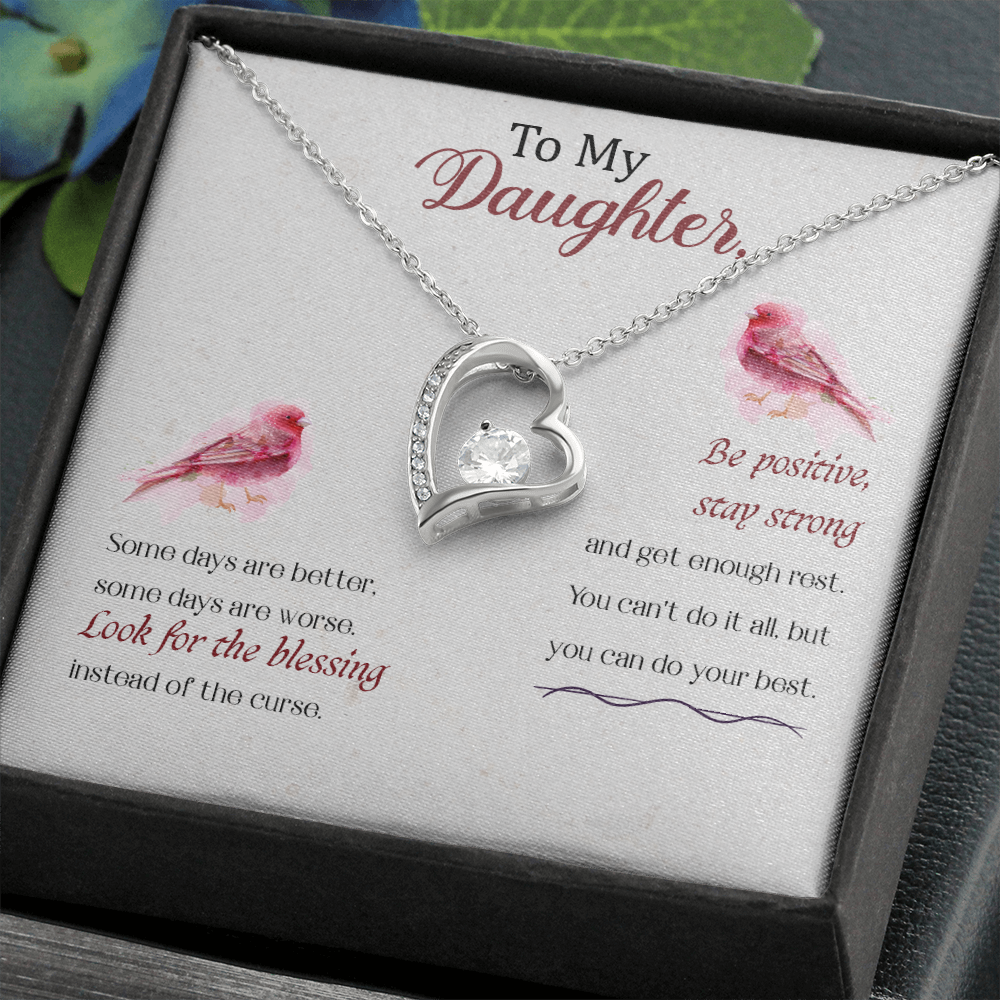 To My Daughter Some Days Are Better Forever Necklace w Message Card-Express Your Love Gifts
