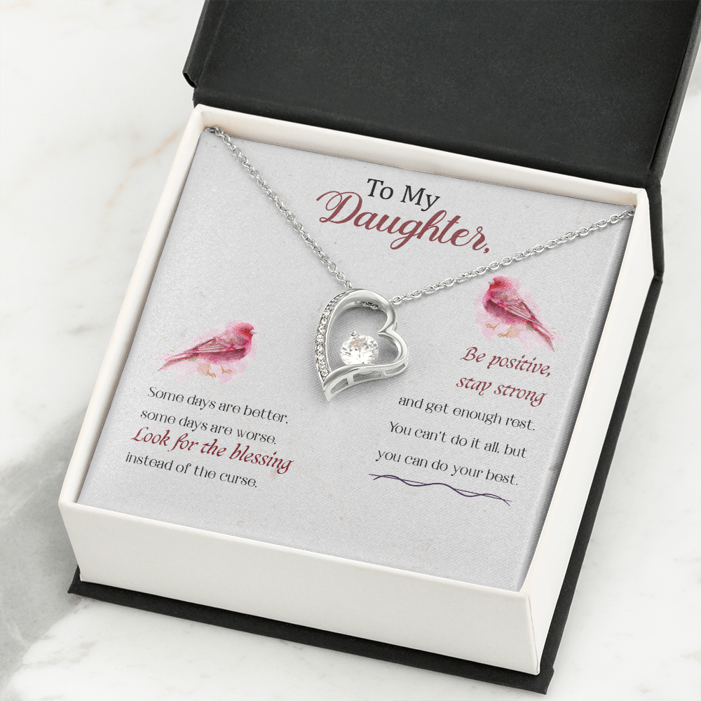 To My Daughter Some Days Are Better Forever Necklace w Message Card-Express Your Love Gifts