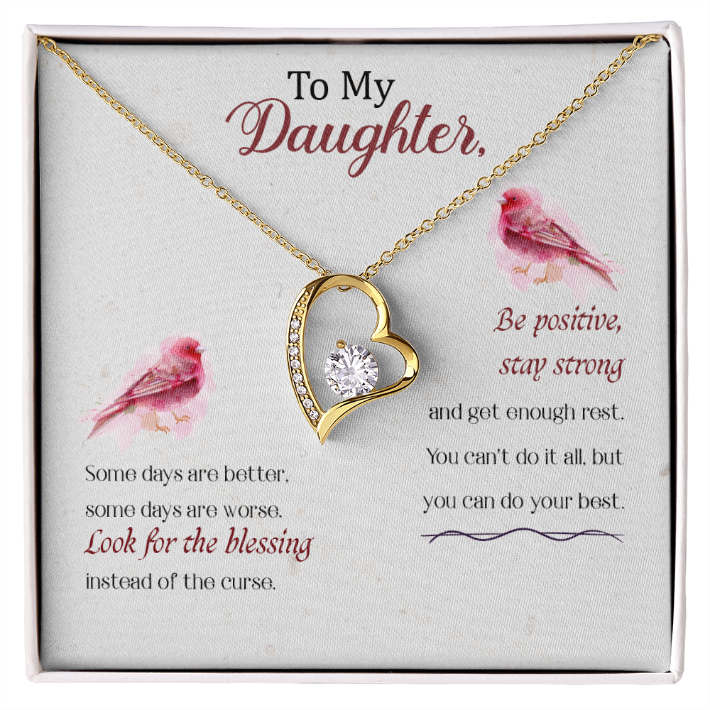 To My Daughter Some Days Are Better Forever Necklace w Message Card-Express Your Love Gifts