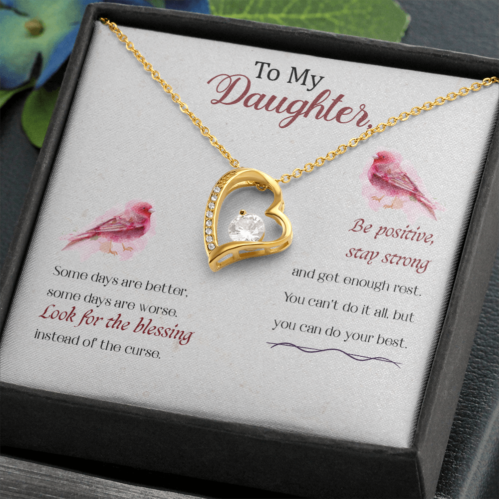 To My Daughter Some Days Are Better Forever Necklace w Message Card-Express Your Love Gifts