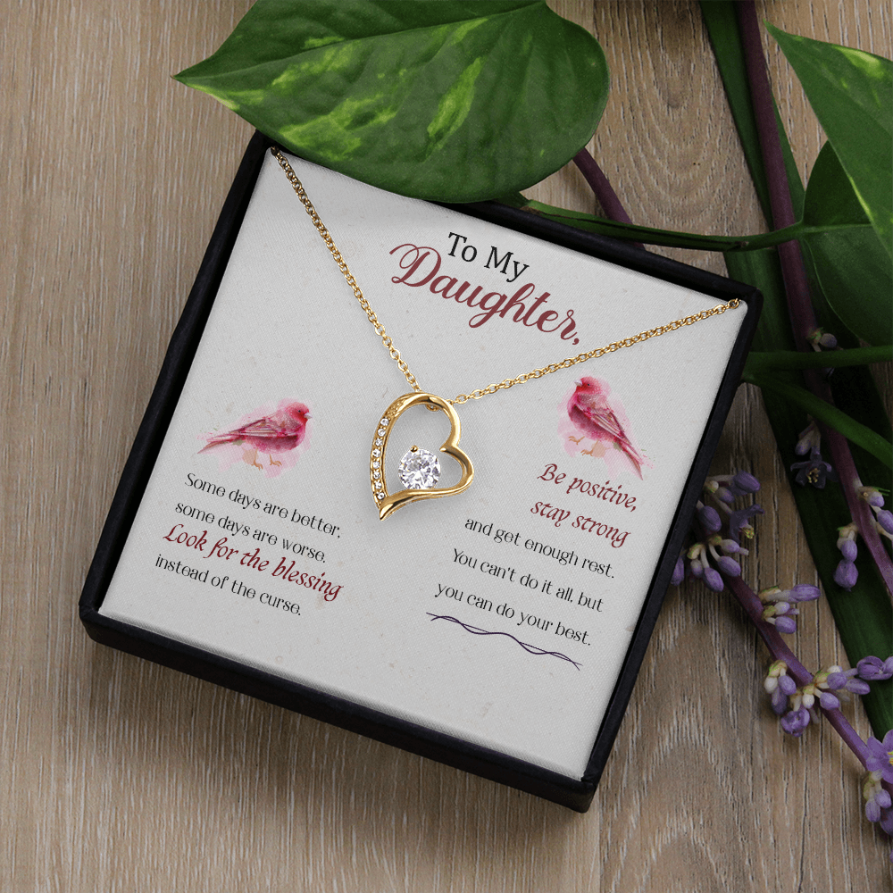 To My Daughter Some Days Are Better Forever Necklace w Message Card-Express Your Love Gifts