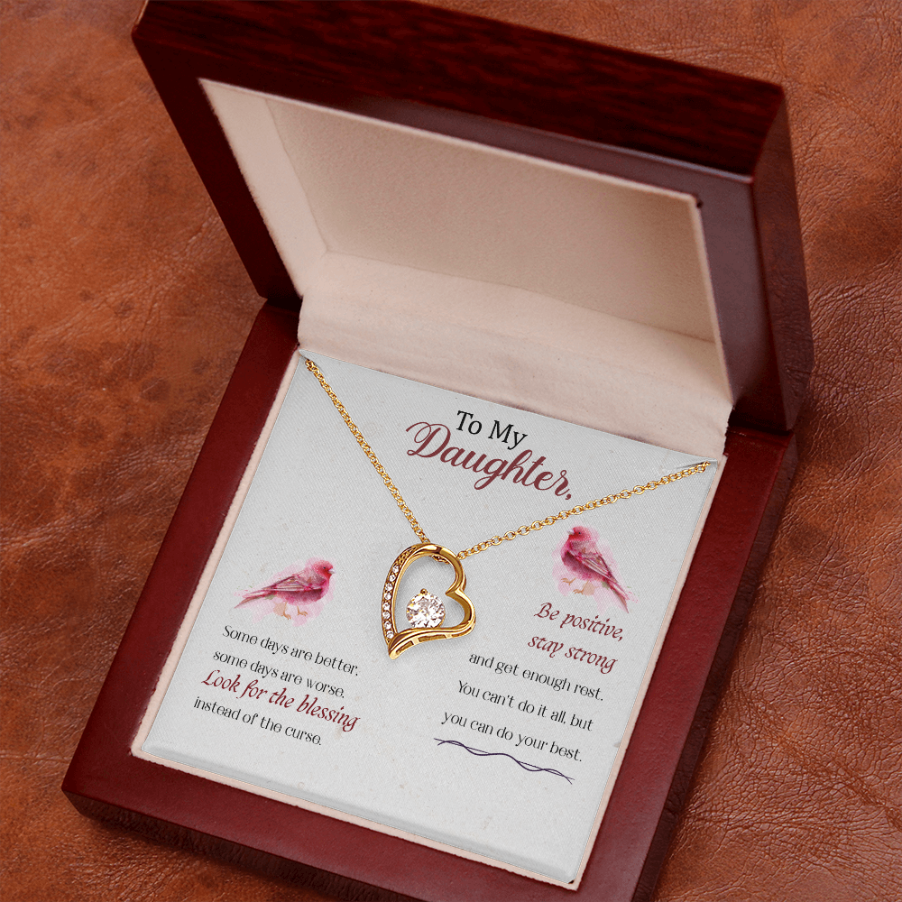 To My Daughter Some Days Are Better Forever Necklace w Message Card-Express Your Love Gifts