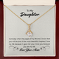 To My Daughter Someday From Mom Alluring Ribbon Necklace Message Card-Express Your Love Gifts