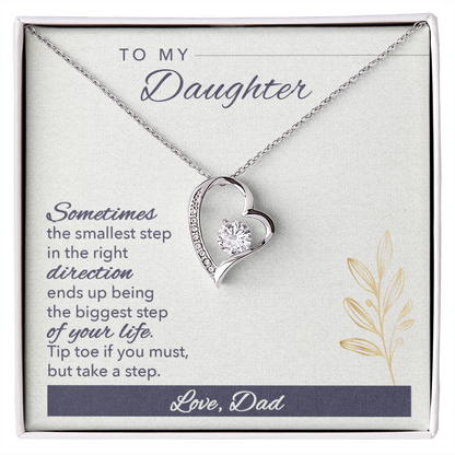 To My Daughter Sometimes Forever Necklace w Message Card-Express Your Love Gifts