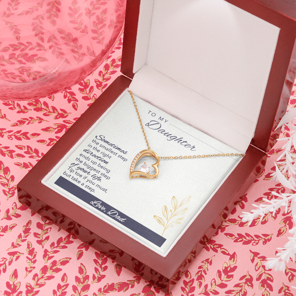To My Daughter Sometimes Forever Necklace w Message Card-Express Your Love Gifts