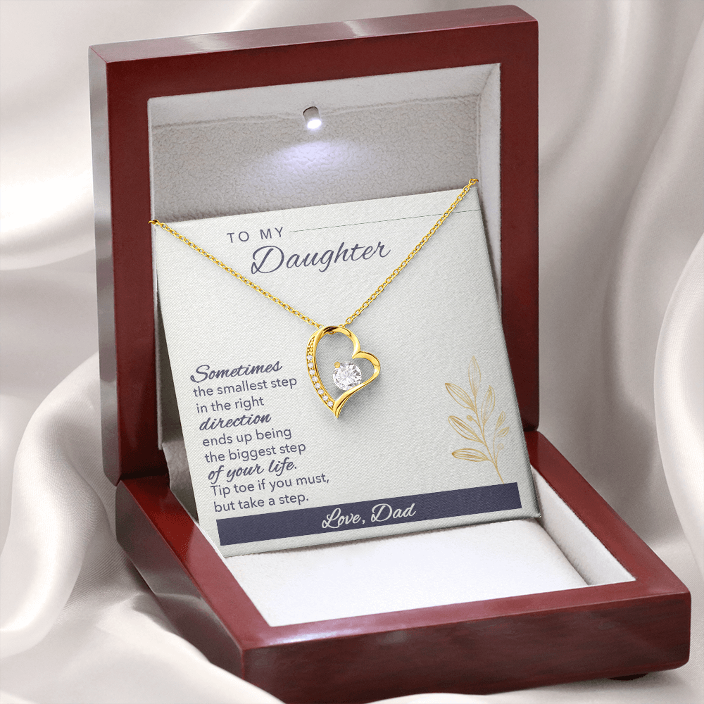 To My Daughter Sometimes Forever Necklace w Message Card-Express Your Love Gifts