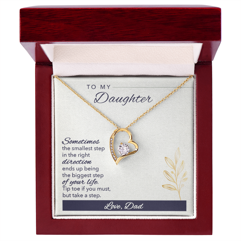 To My Daughter Sometimes Forever Necklace w Message Card-Express Your Love Gifts