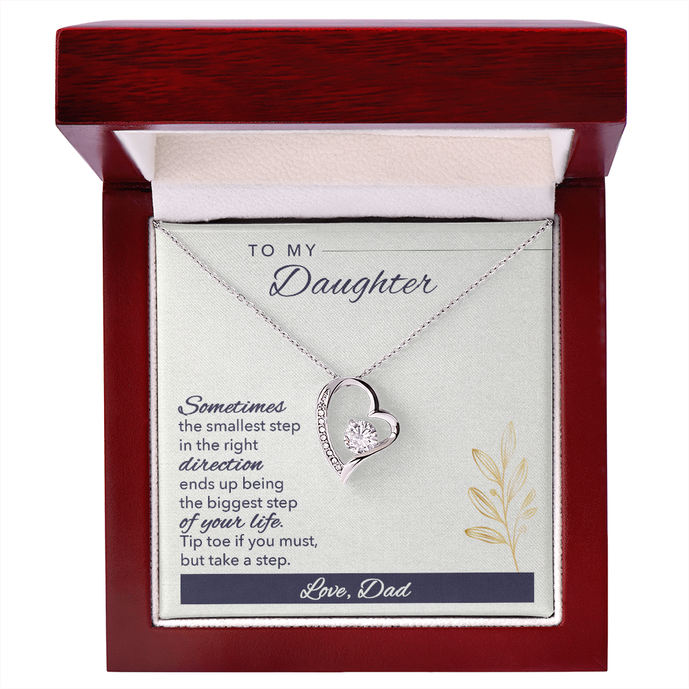 To My Daughter Sometimes Forever Necklace w Message Card-Express Your Love Gifts