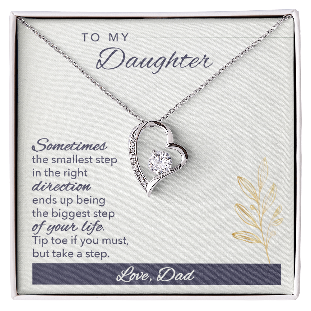 To My Daughter Sometimes Forever Necklace w Message Card-Express Your Love Gifts