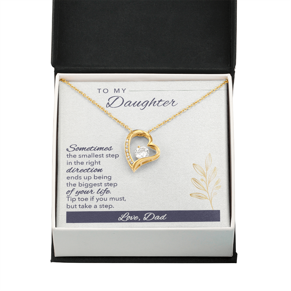 To My Daughter Sometimes Forever Necklace w Message Card-Express Your Love Gifts