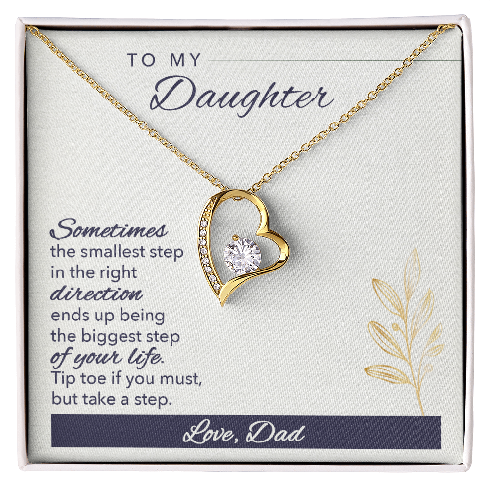 To My Daughter Sometimes Forever Necklace w Message Card-Express Your Love Gifts