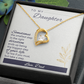 To My Daughter Sometimes Forever Necklace w Message Card-Express Your Love Gifts