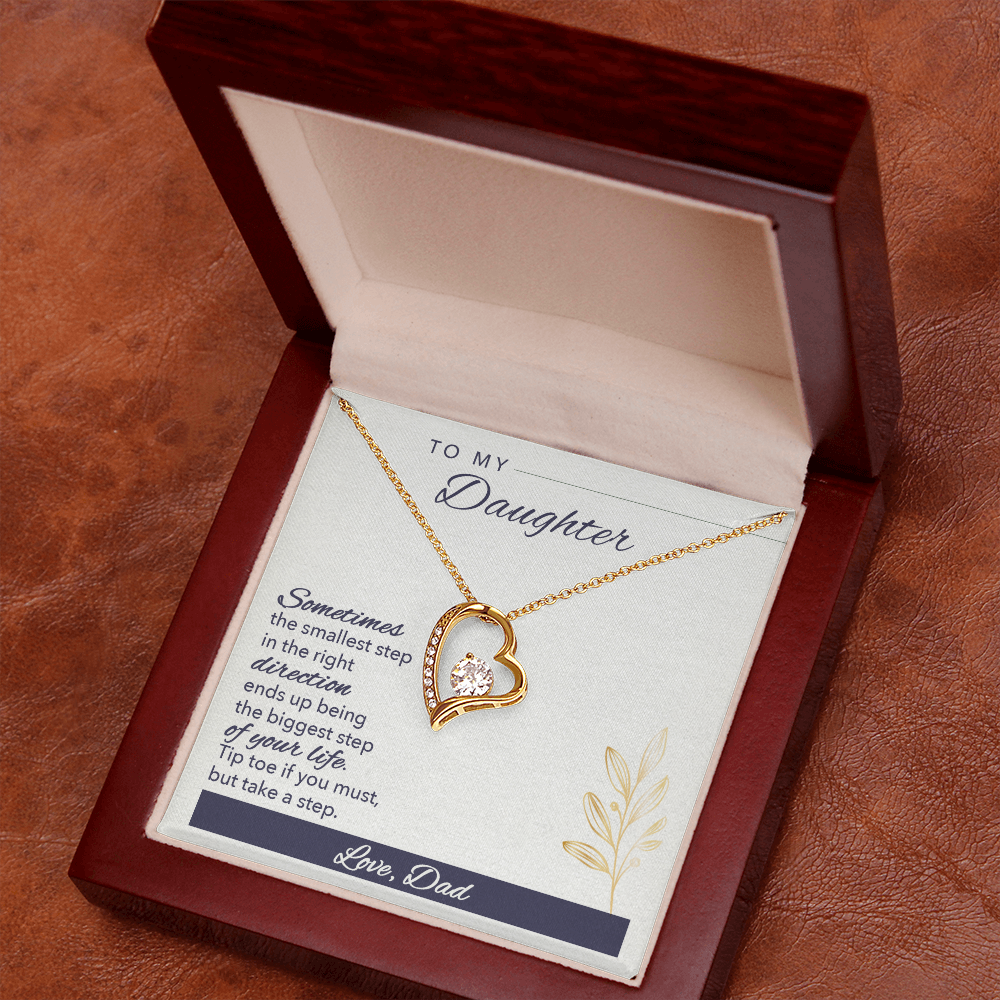 To My Daughter Sometimes Forever Necklace w Message Card-Express Your Love Gifts