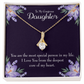 To My Daughter Special Person in My Life Alluring Ribbon Necklace Message Card-Express Your Love Gifts